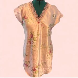 🌸 Secret Treasures Floral Lace Satin Nightgown Mini Dress🌸